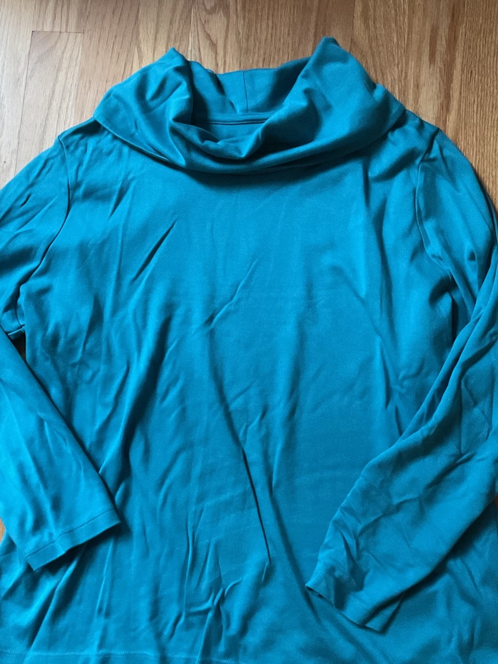 L.L. Bean Teal ⭐️ Pima cotton ⭐️ PXL ⭐️ cowl-neck top